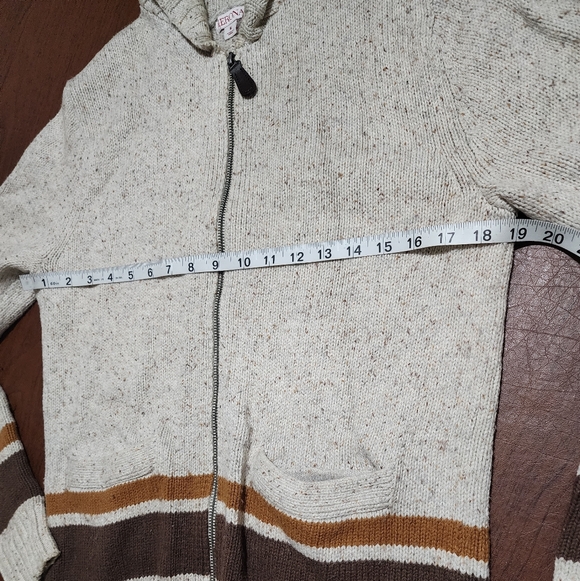 Mwrona Men's Cream and Brown Sweater - Picture 4 of 11